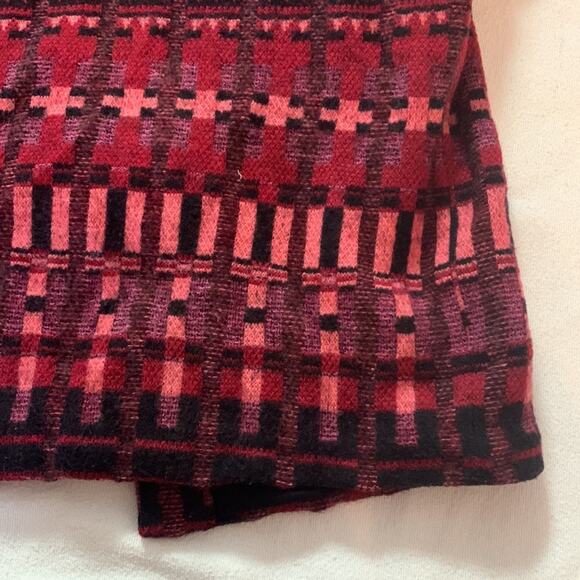 Korovilas anthropologe womens large isabell dress burgundy picasso print red woo - Picture 7 of 16
